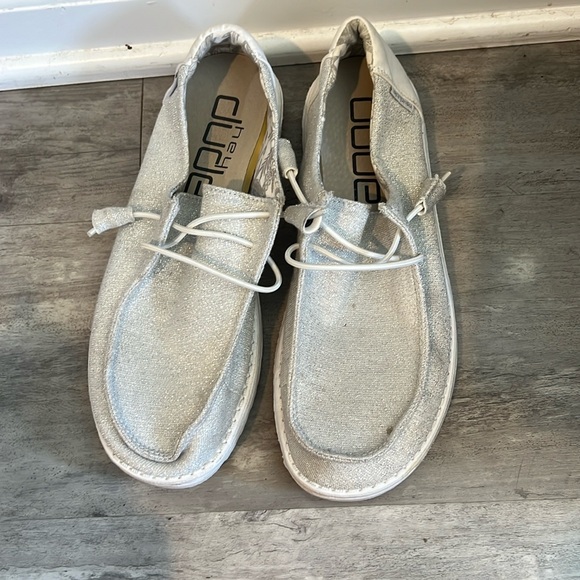 Hey Dude Shoes - sparkly grey hey dudes